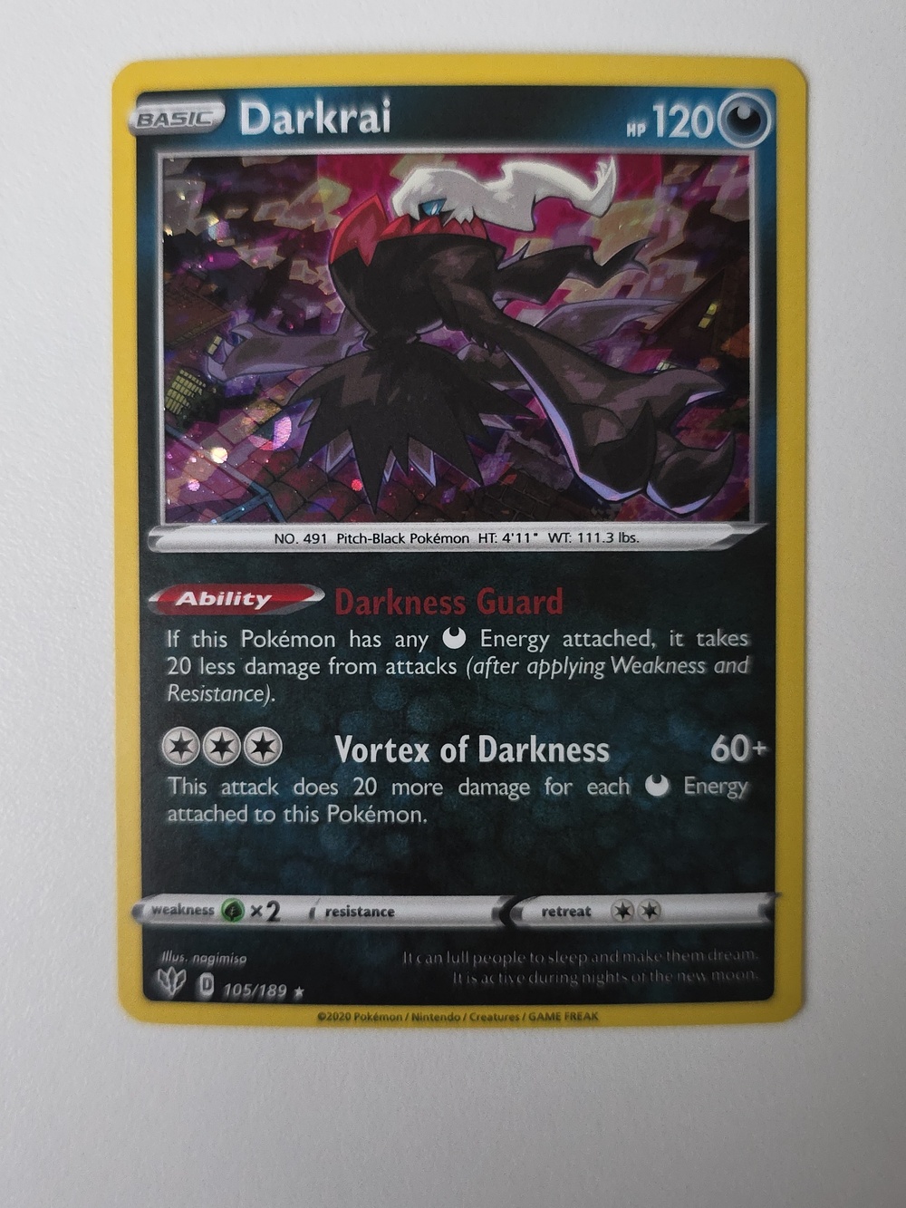 Pokemon Darkrai Trading Card